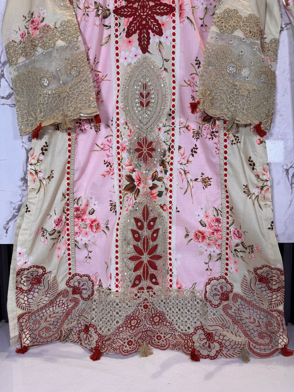 3 Piece Embroidered Patch Work Lawn suit