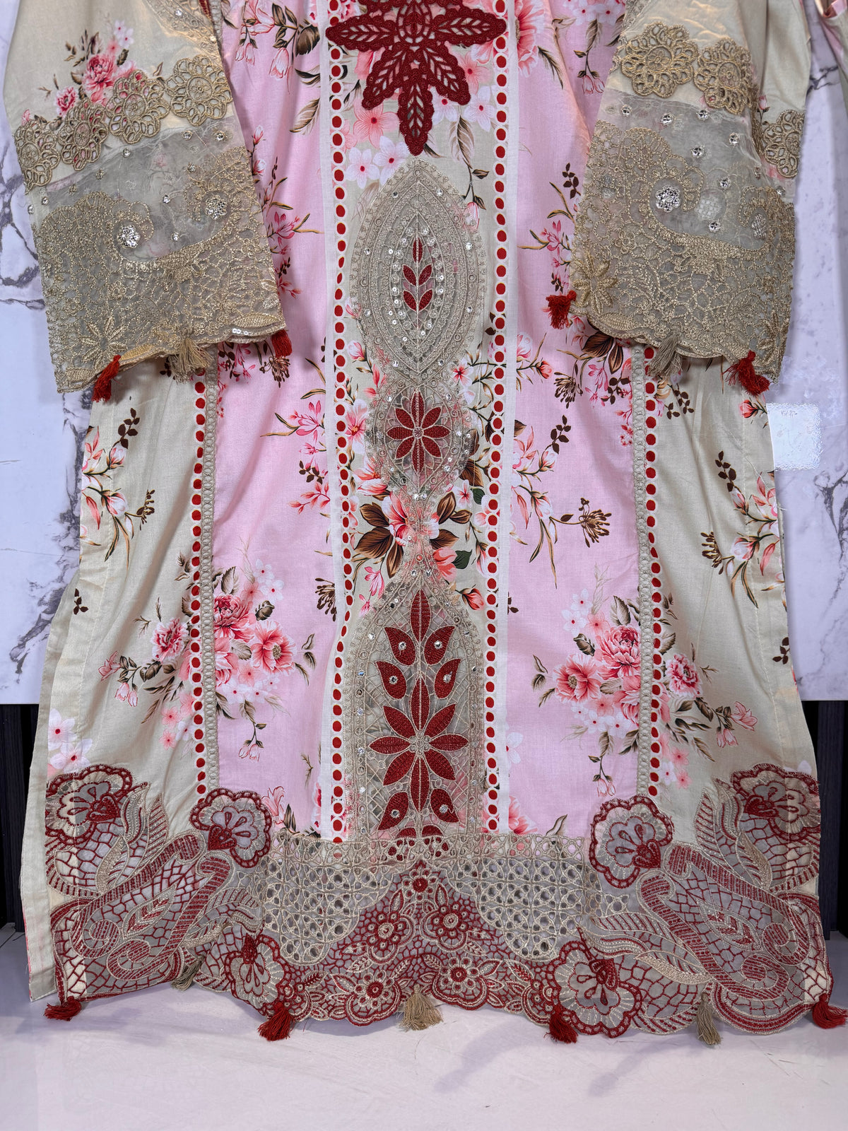 3 Piece Embroidered Patch Work Lawn suit