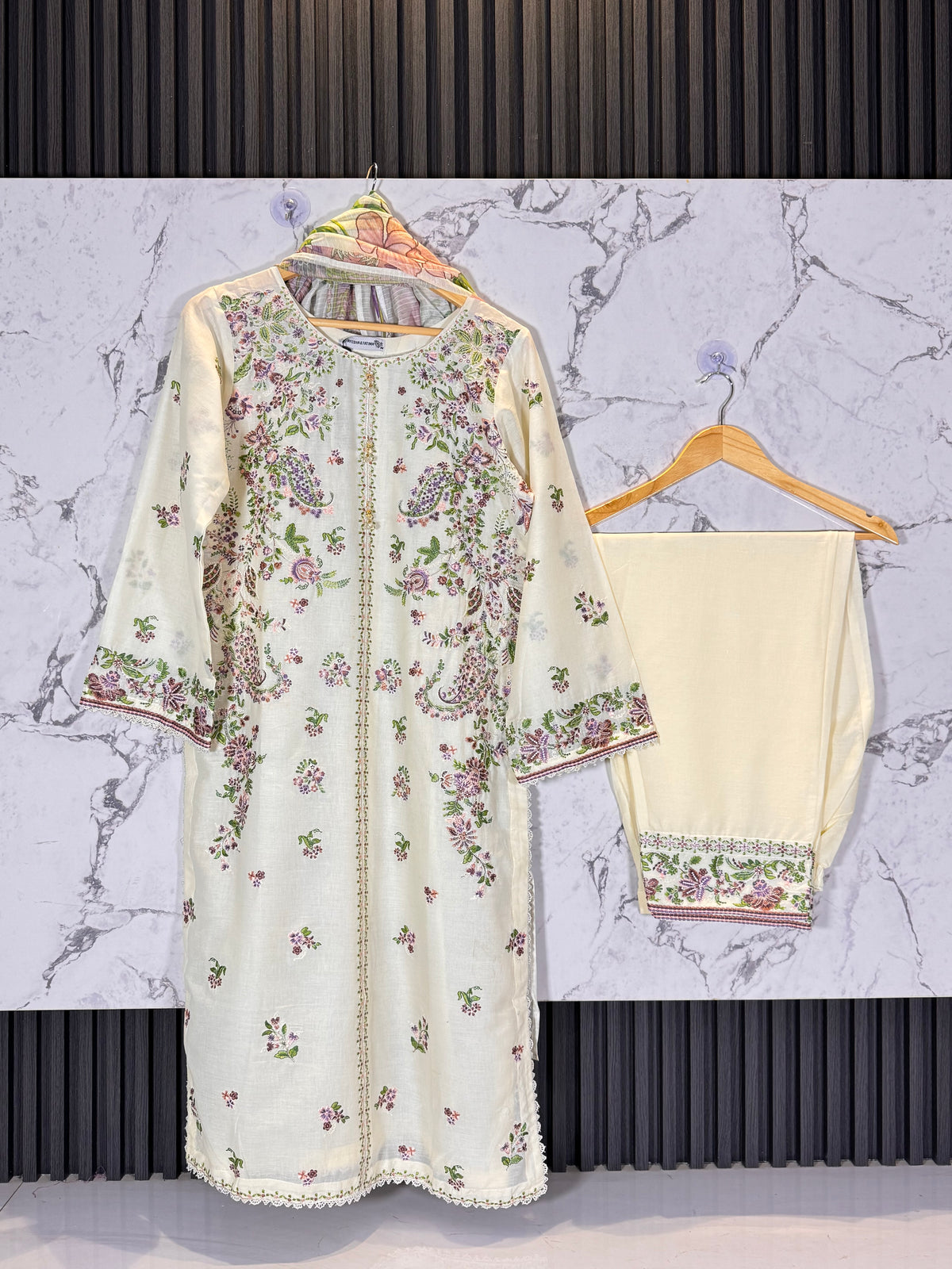 3 Piece Full Embroidered lawn Suit