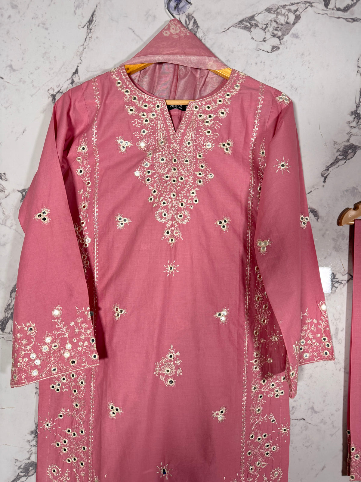 3 Piece Full Embroidered Winter Cotton Suit