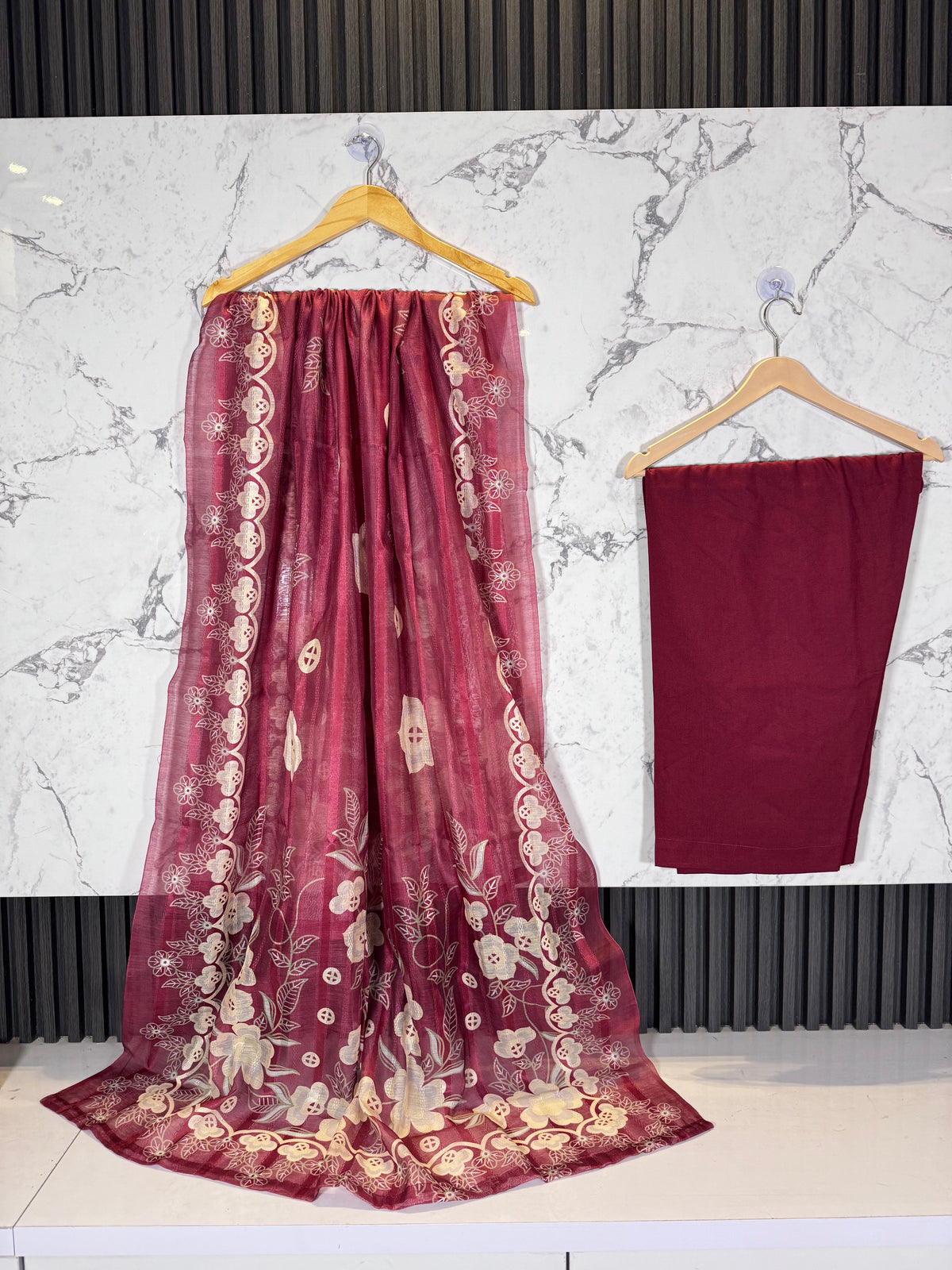 3 Piece Winter Dhanak Embroidered Suit