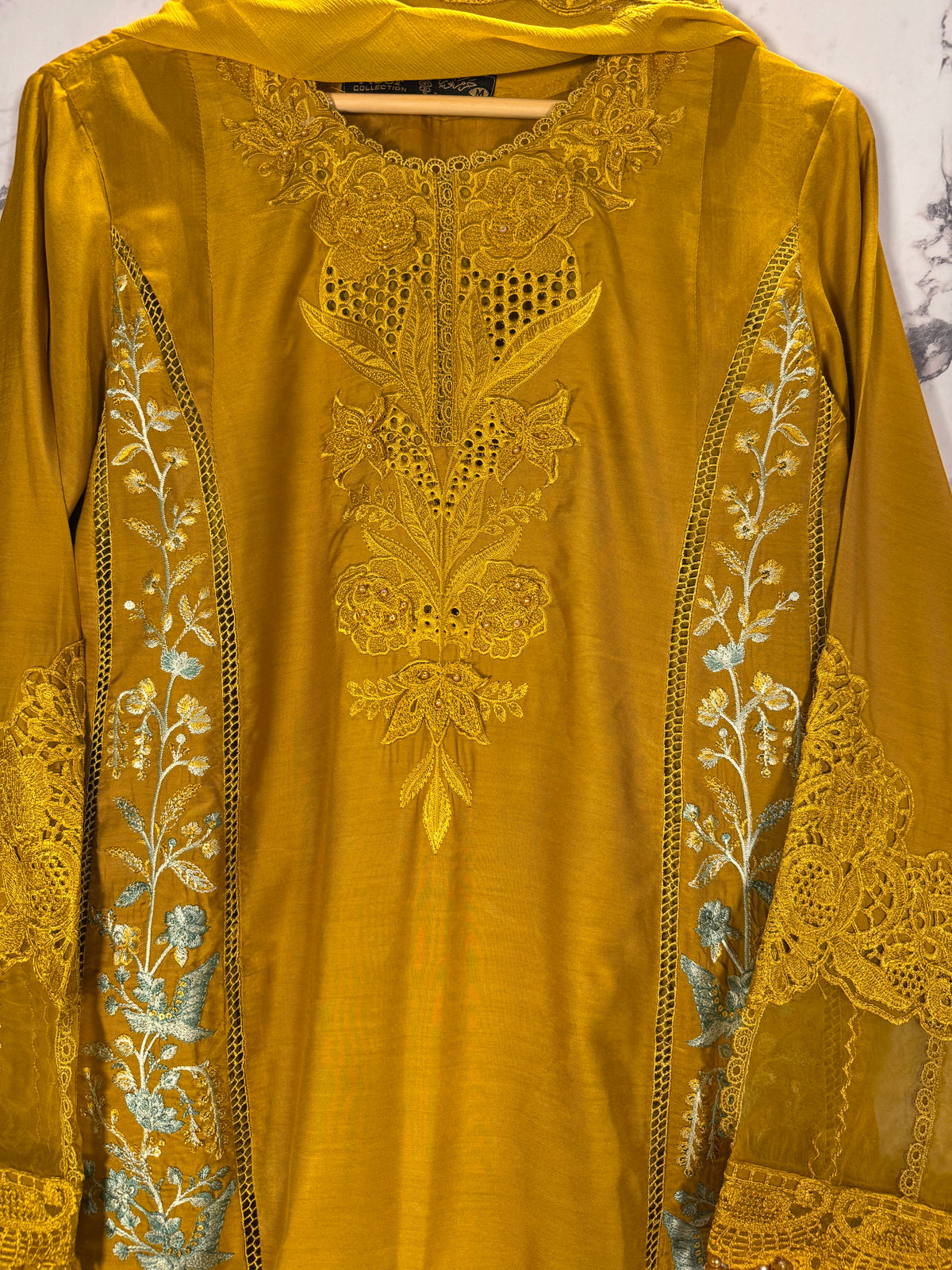 3 Piece Viscous Embroidered Suit