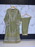 3 Piece Viscous Full Embroidered Suit