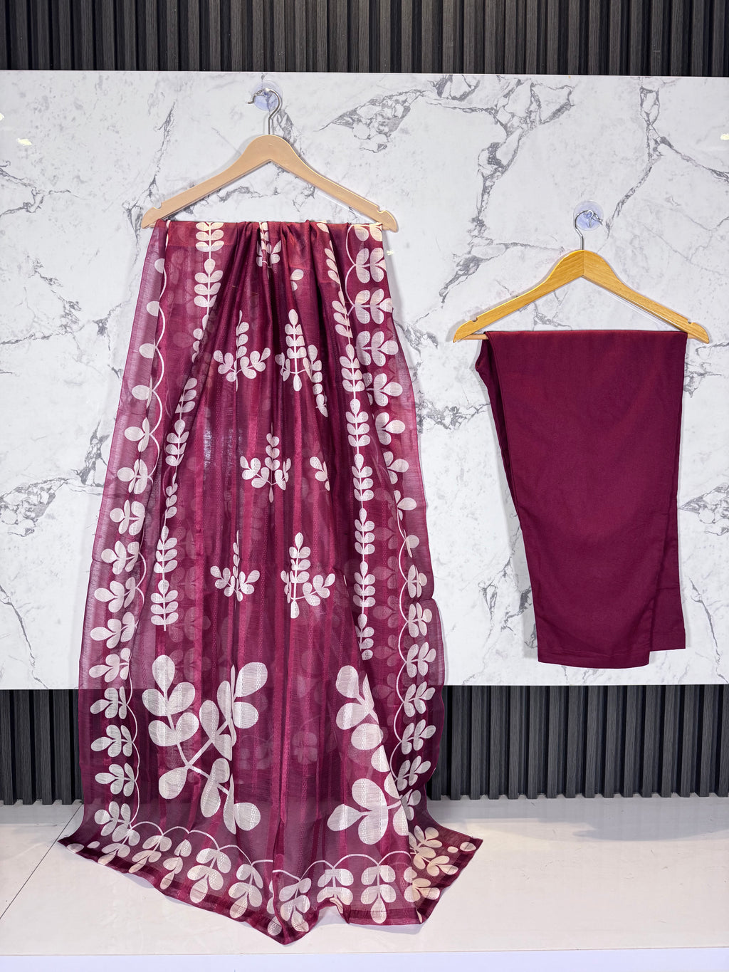 3 Piece Winter Dhanak Embroidered Suit