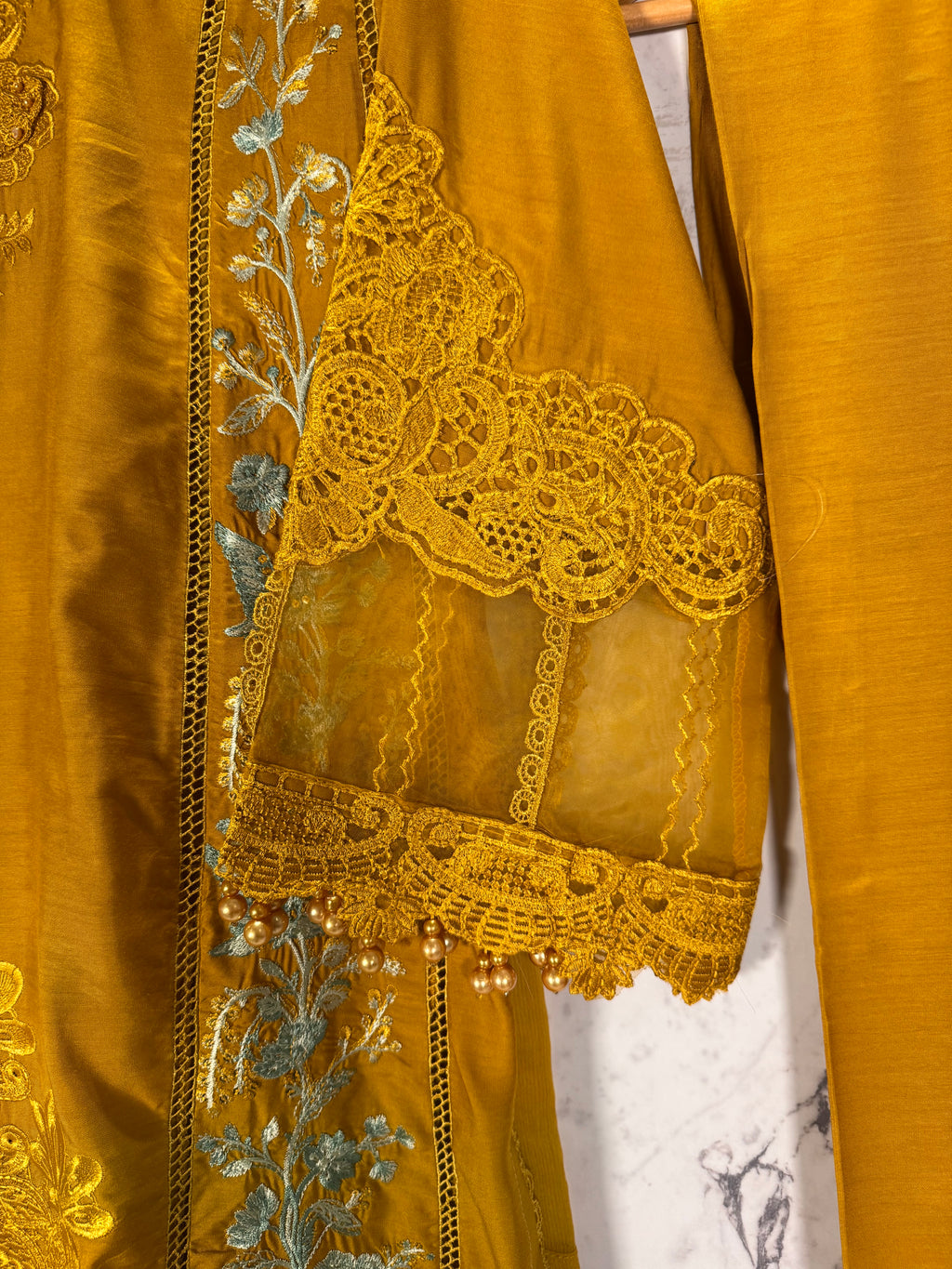 3 Piece Viscous Embroidered Suit
