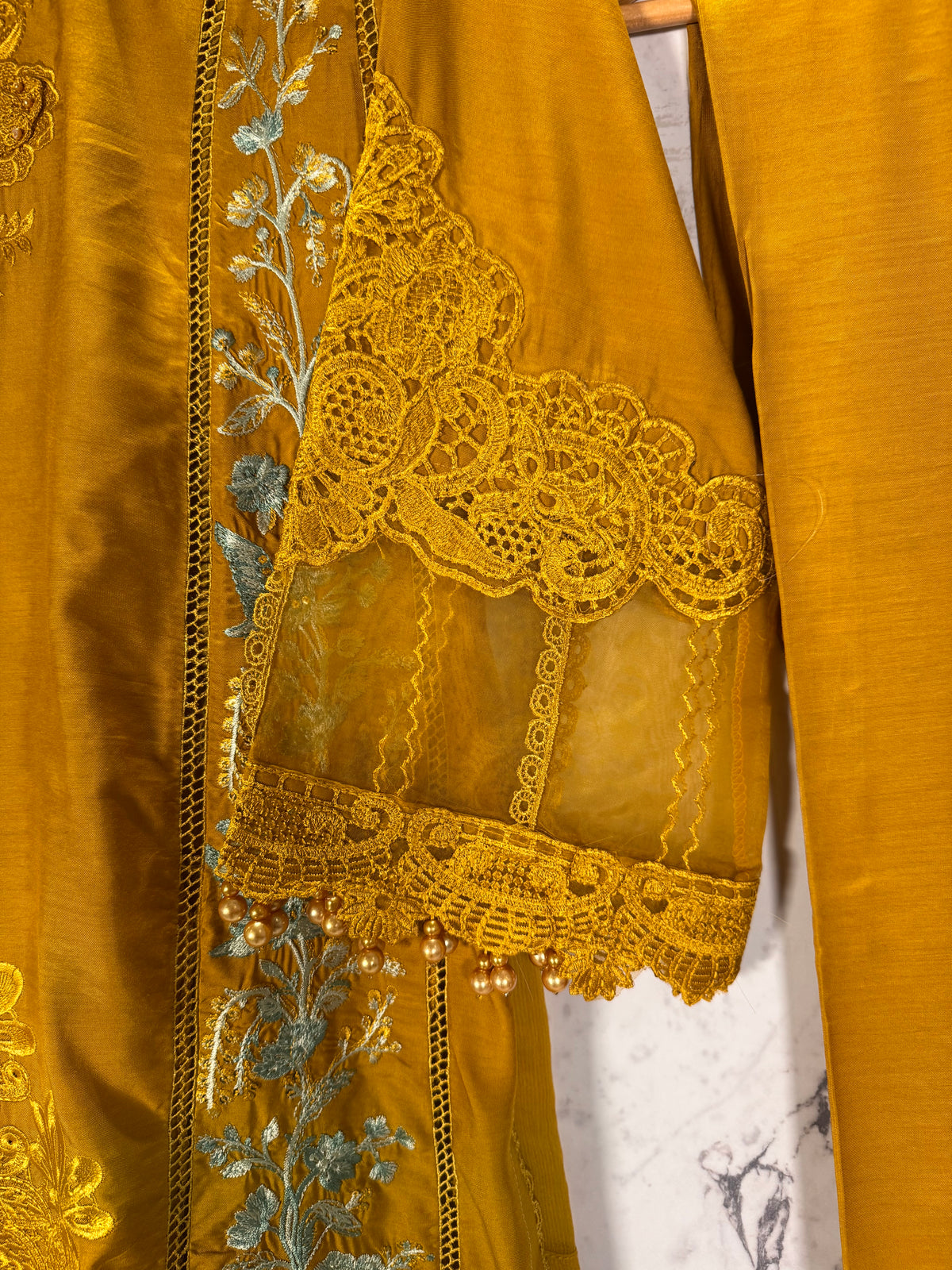3 Piece Viscous Embroidered Suit