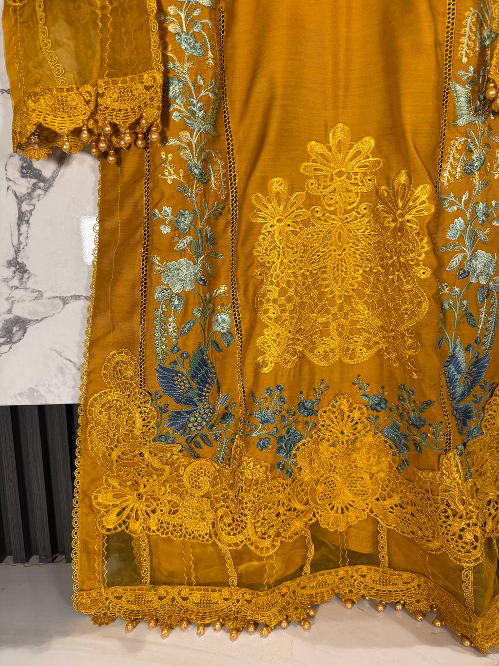 3 Piece Viscous Embroidered Suit