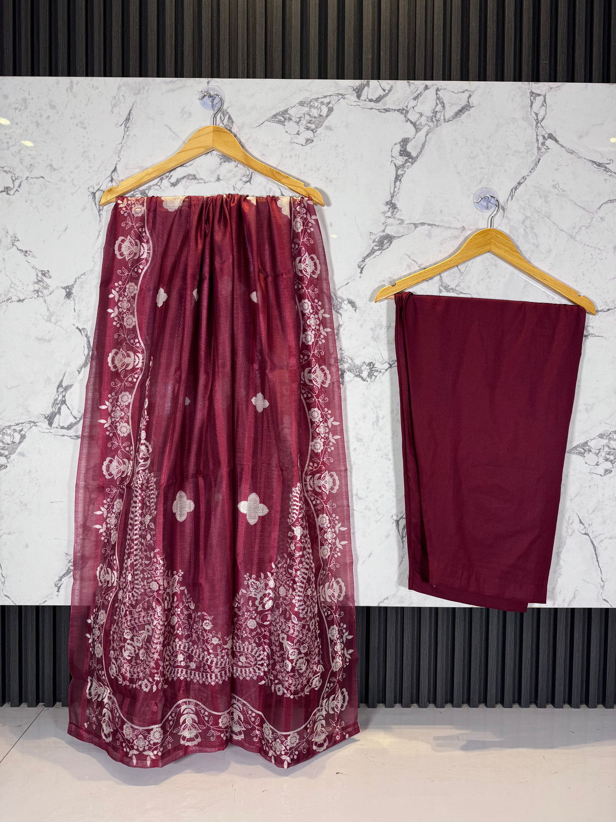 3 Piece Winter Dhanak Embroidered Suit