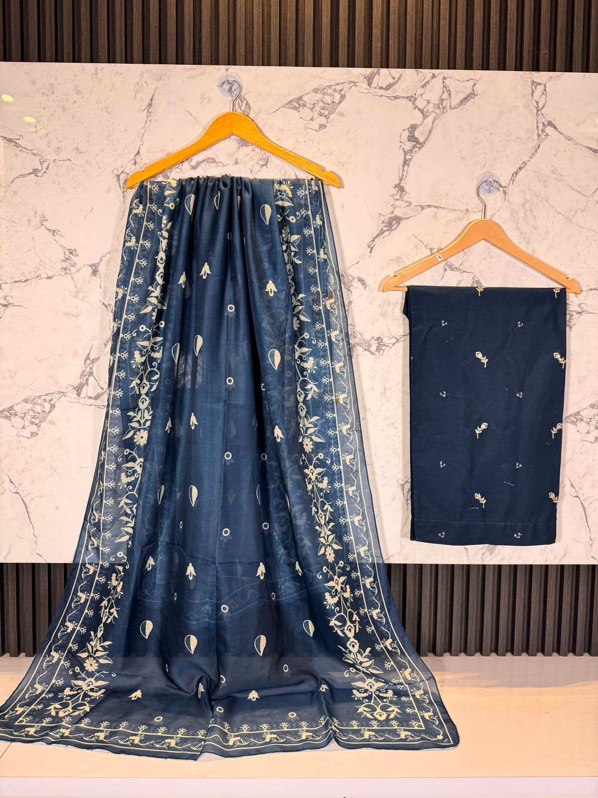 3 Piece Embroidered Winter Cotton Suit