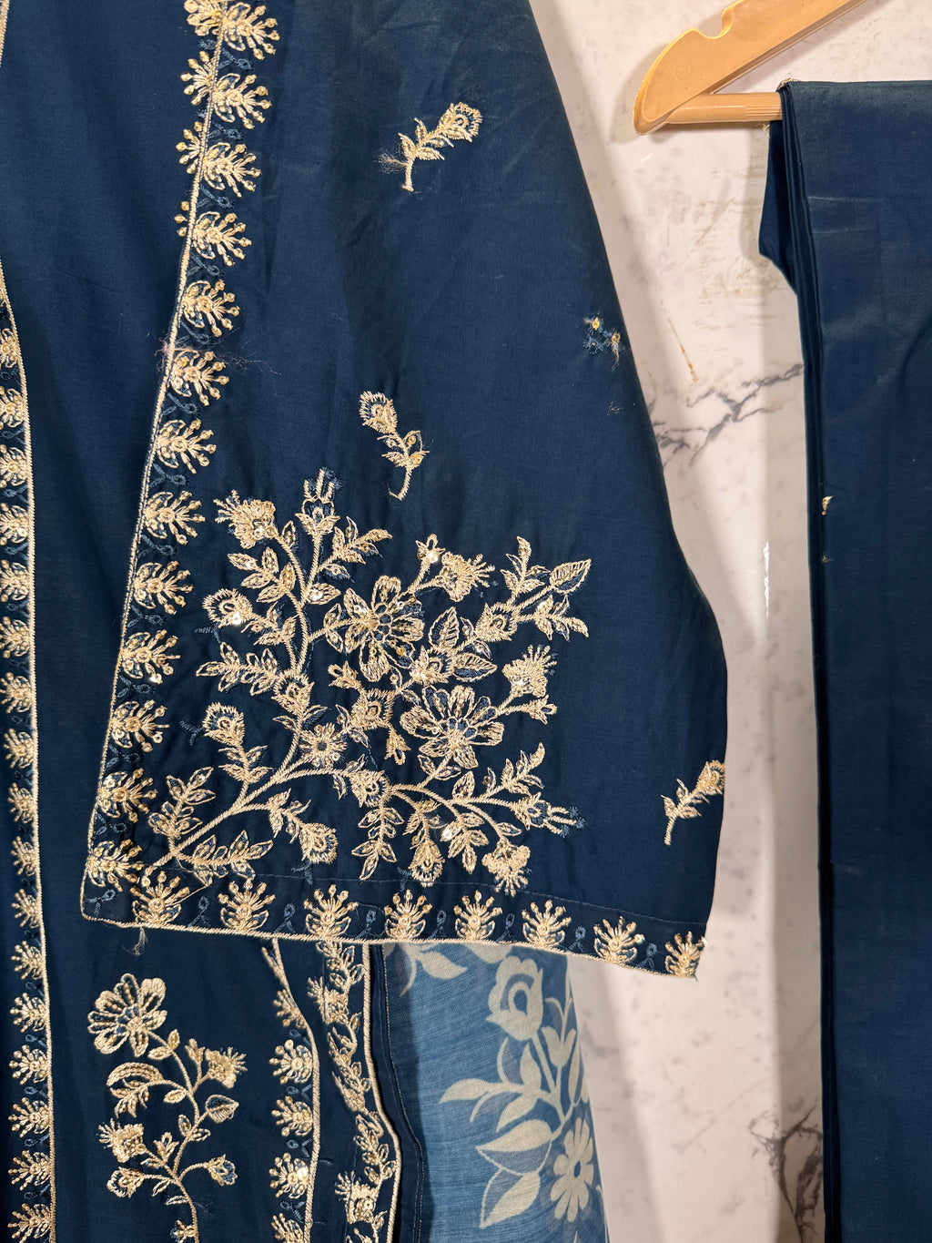 3 Piece Embroidered Winter Cotton Suit