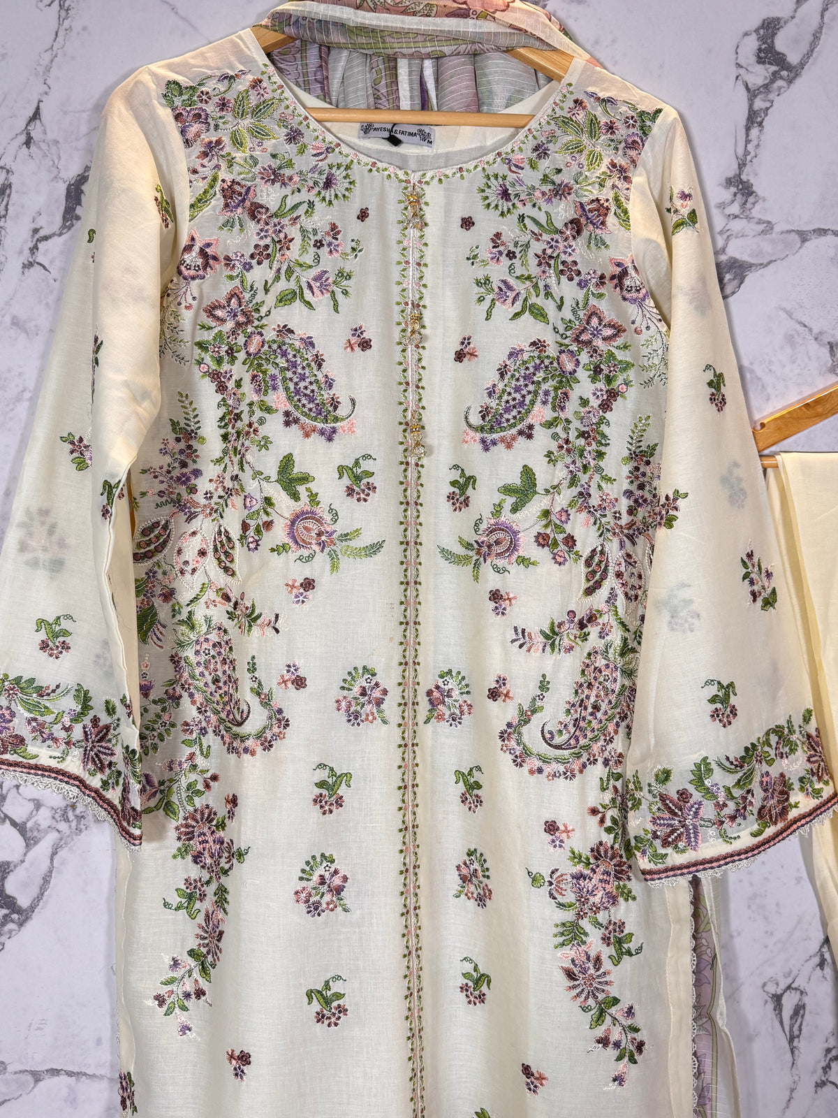 3 Piece Full Embroidered lawn Suit
