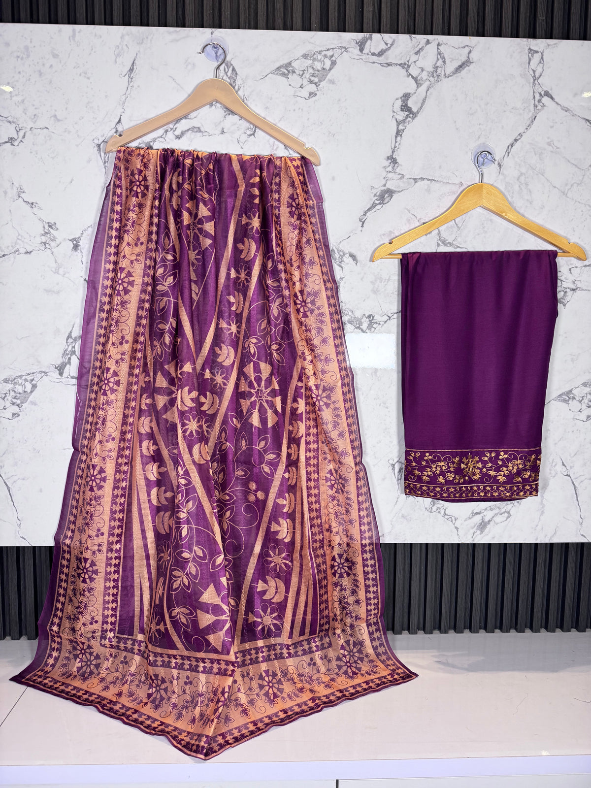 3 Piece Winter Dhanak Embroidered Suit