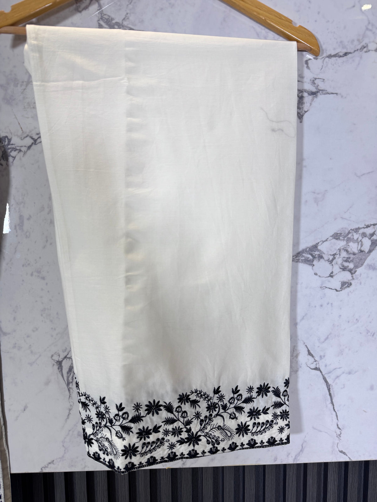 3 Piece Winter Cambric Embroidered Suit