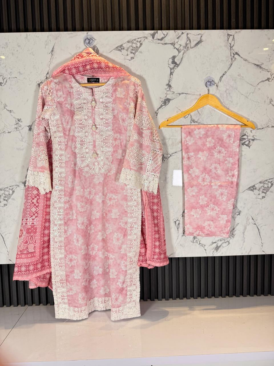 3 Piece Embroidered Suit
