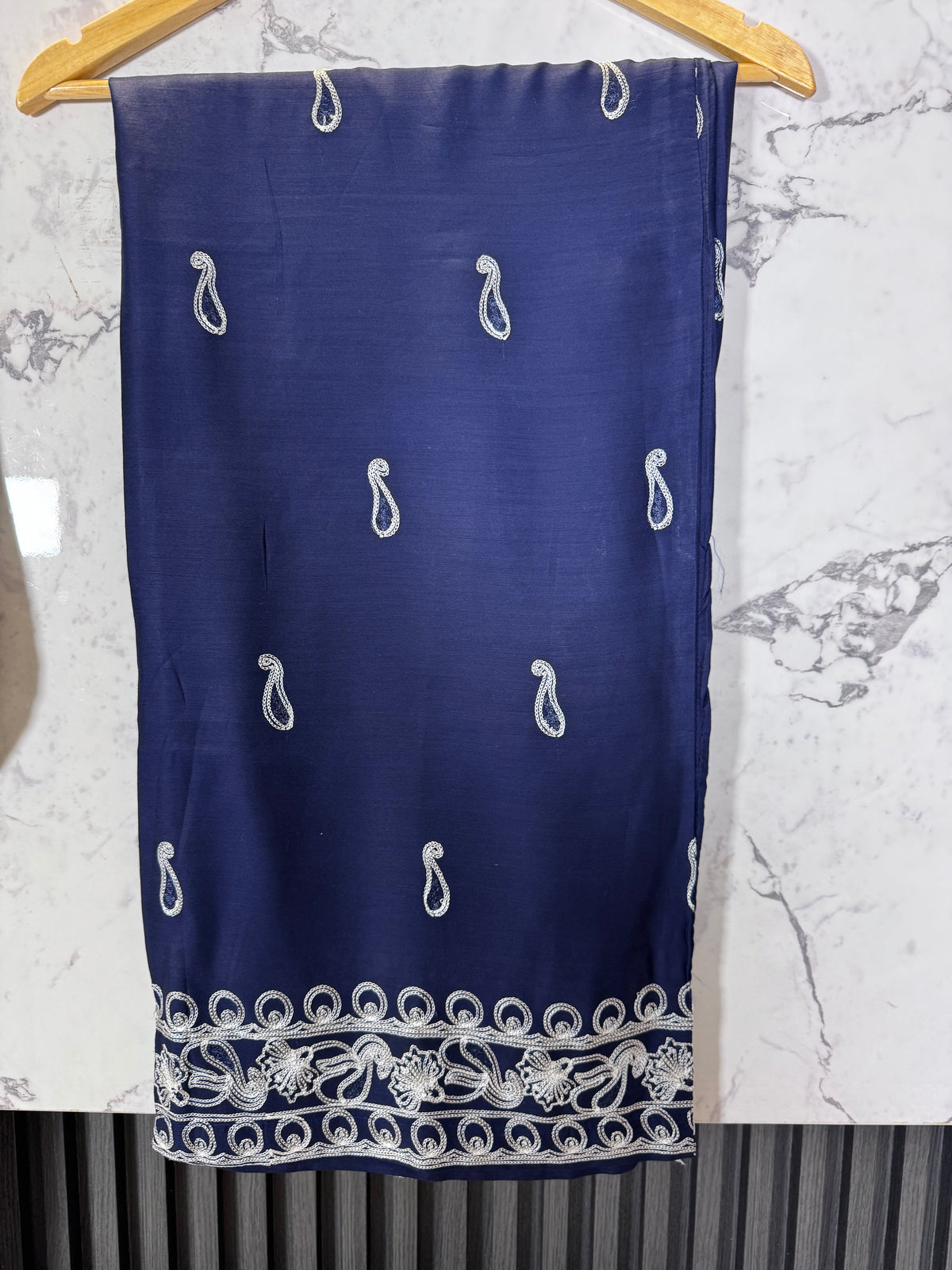 3 Piece Viscous Full Embroidered Suit