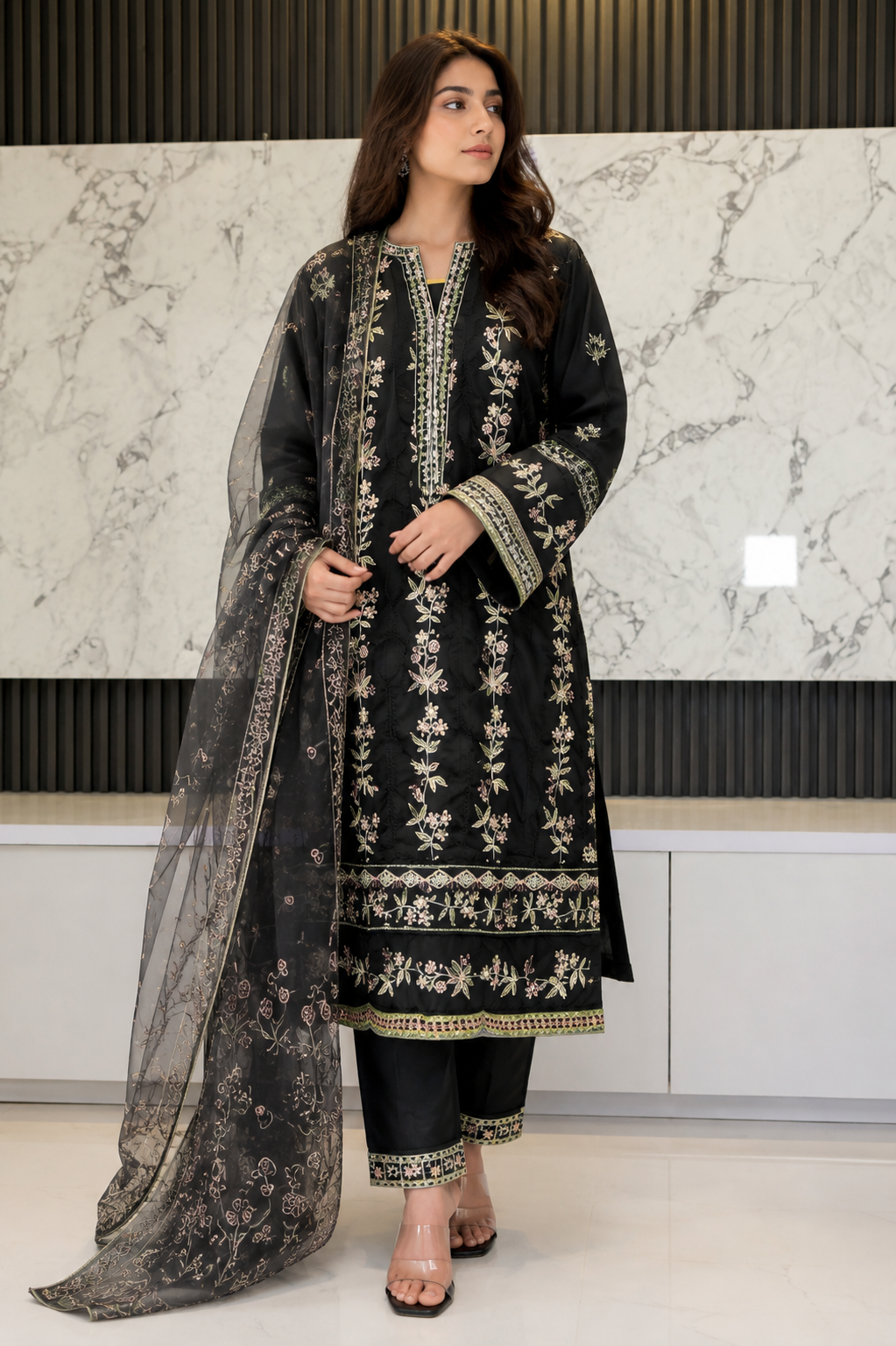 3 Piece - Embroidered Lawn Suit