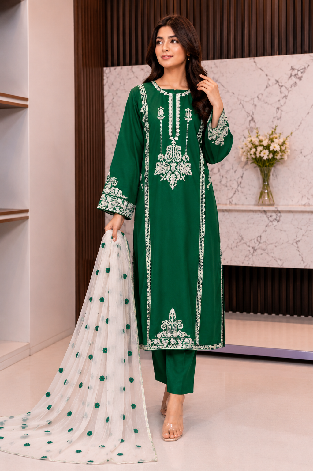 3 Piece - Embroidered Lawn Suit