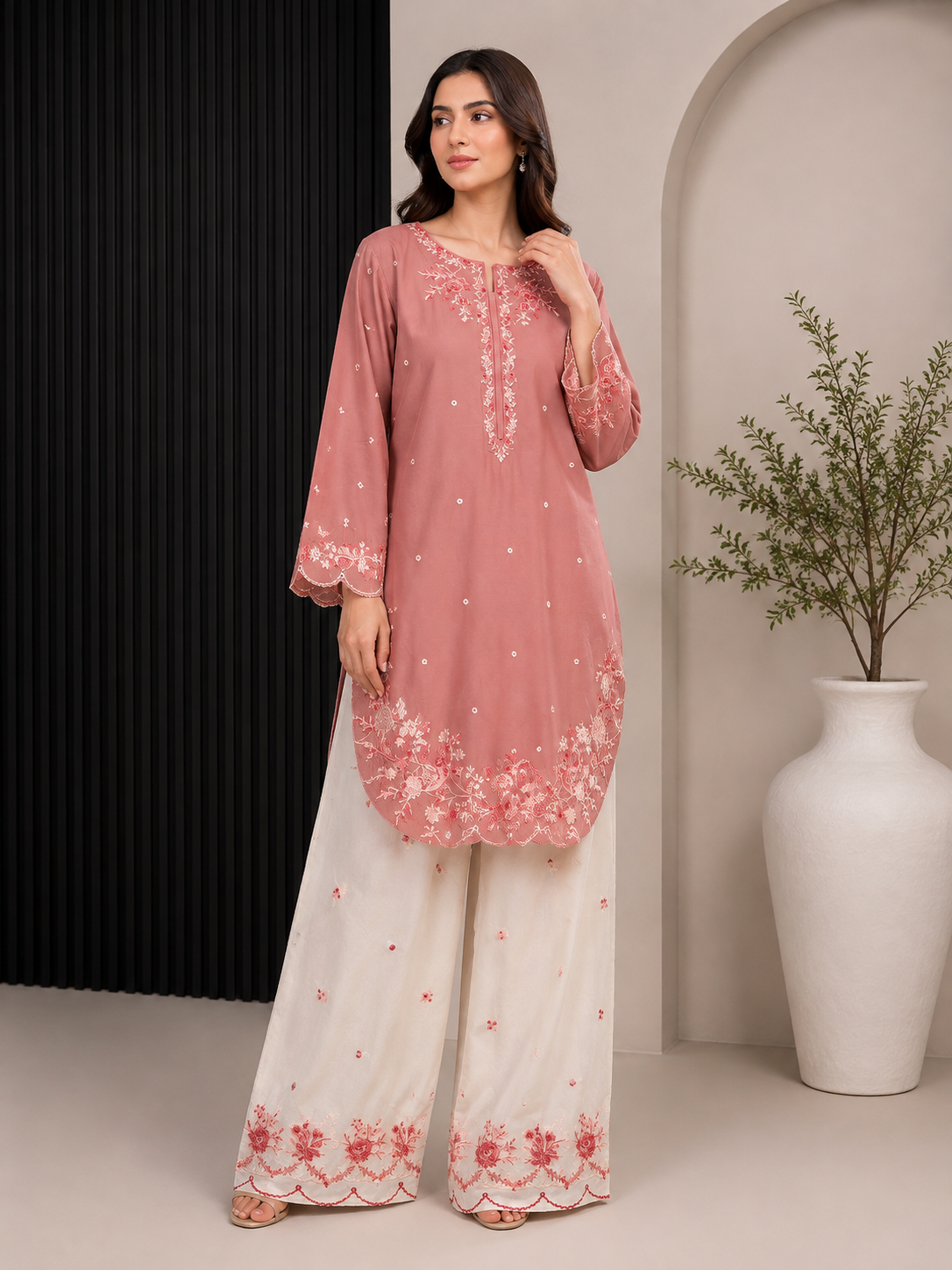 2 Piece Embroidered Farshi Shalwar