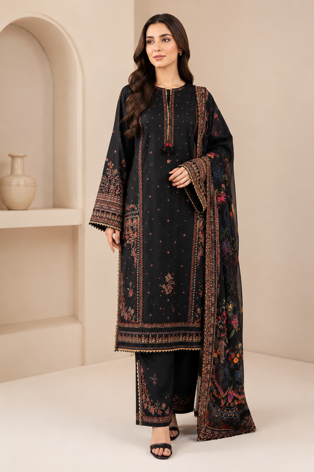 3 Piece Embroidered Lawn Suit