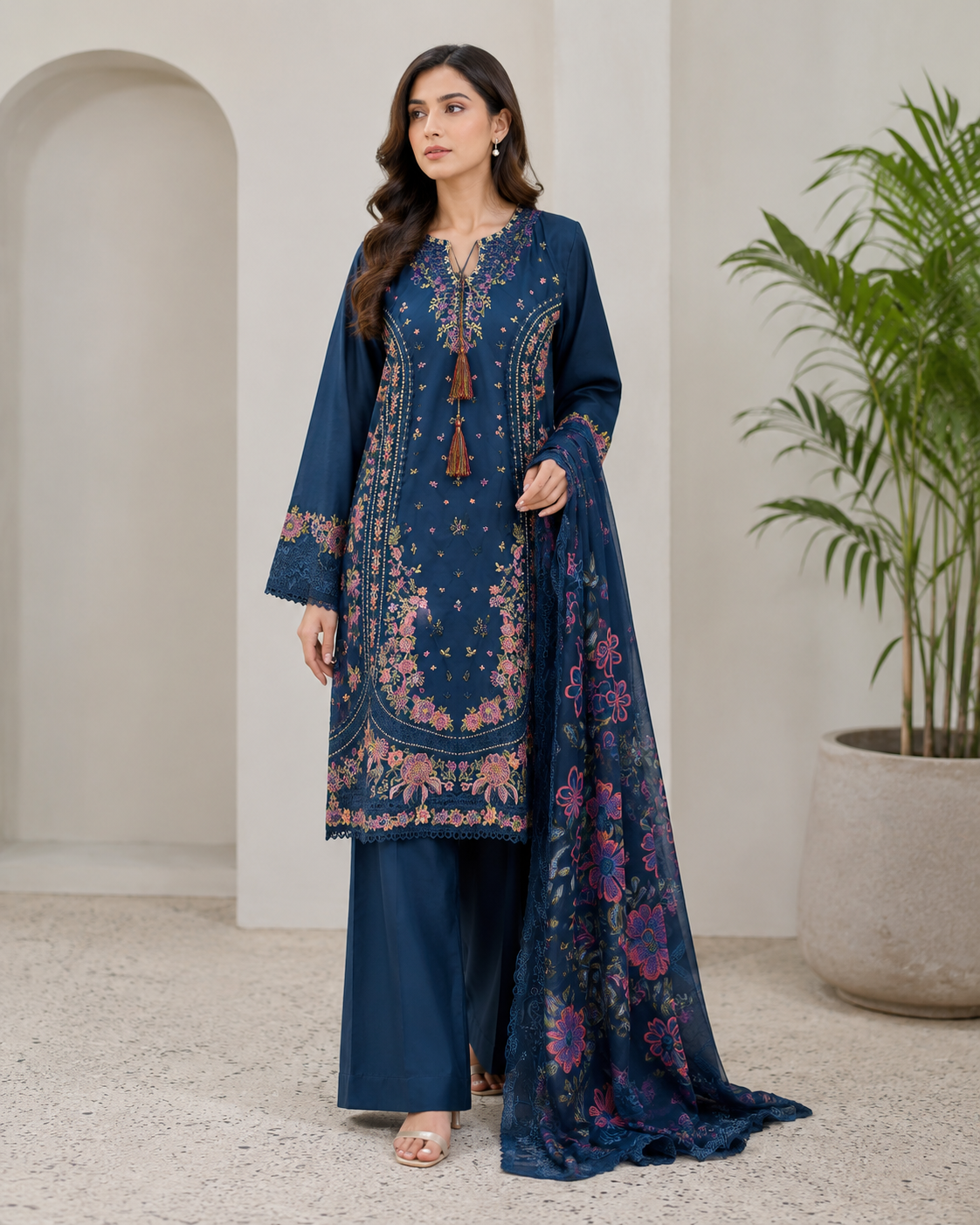 3 Piece Embroidered Lawn Suit