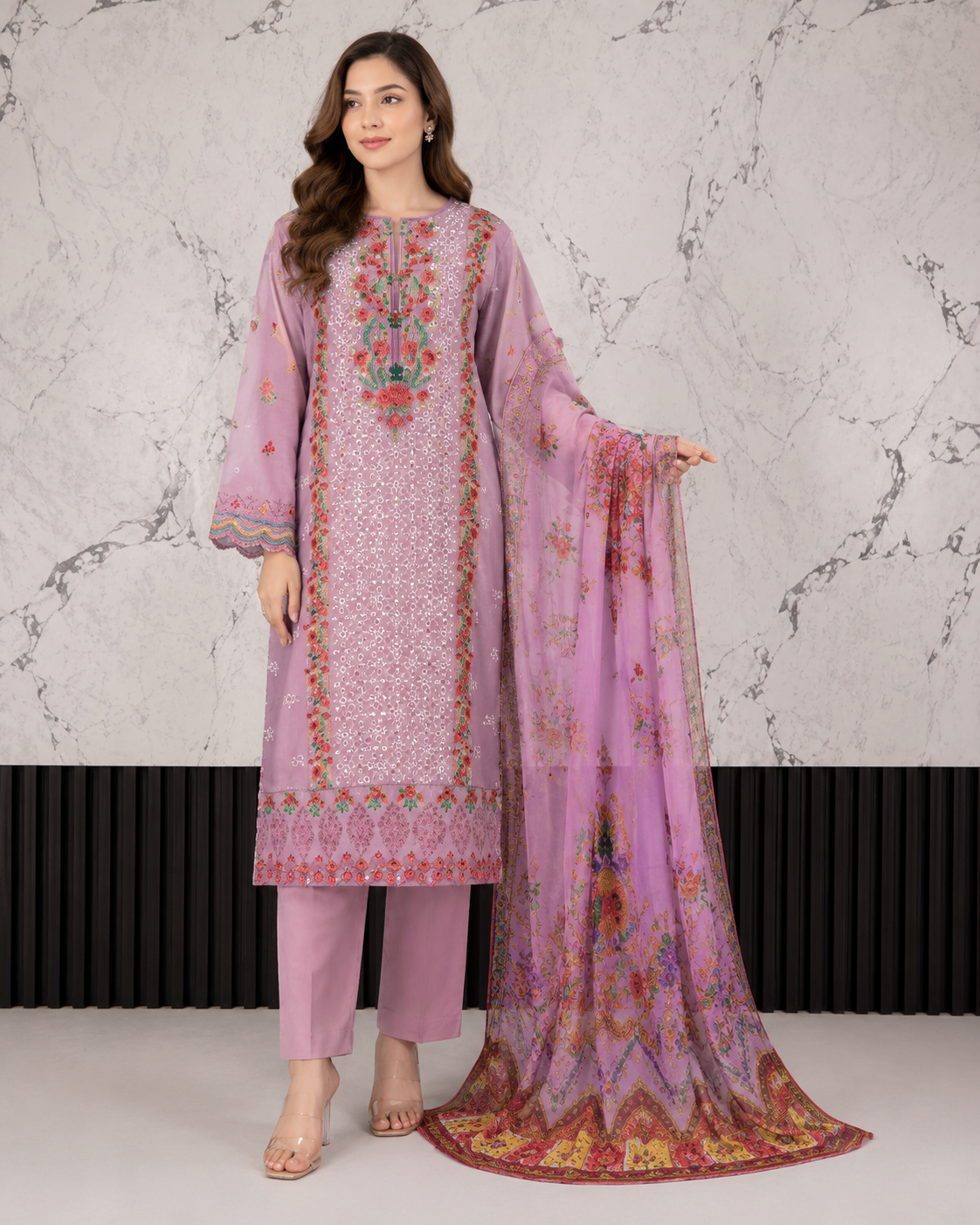 3 Piece Embroidered lawn suit