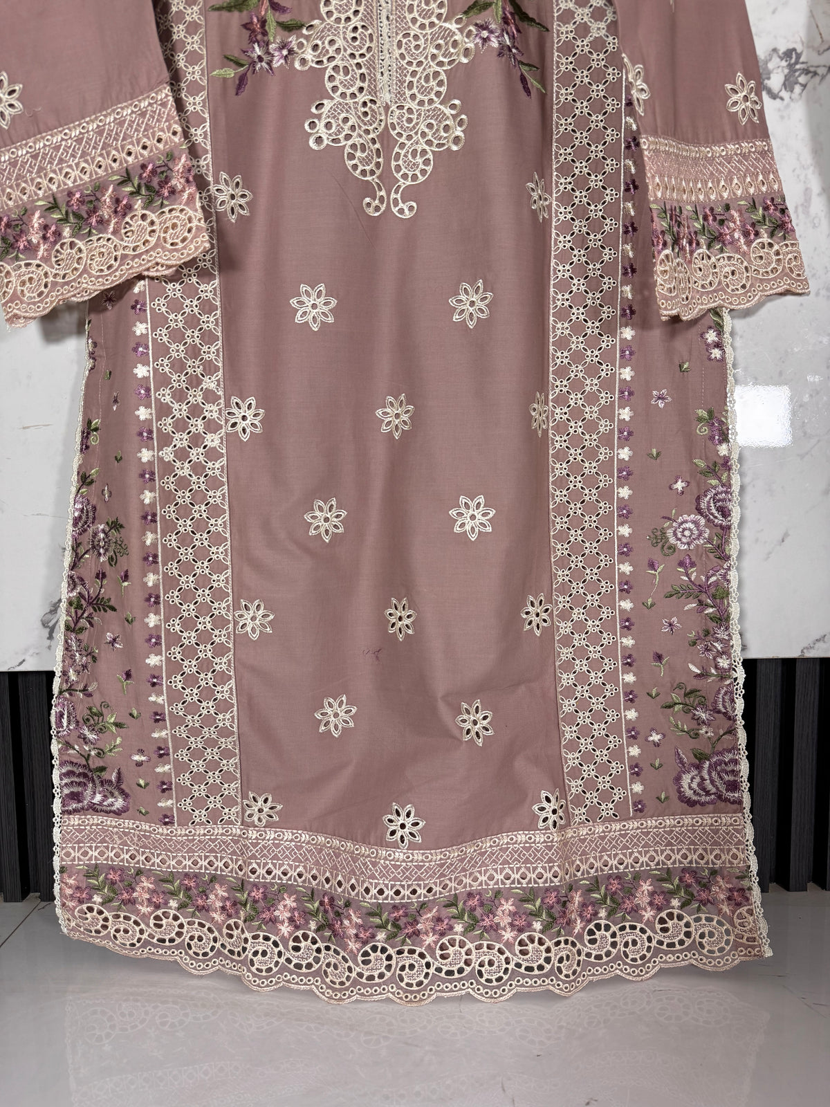 3 Piece Embroidered Winter Cotton suit
