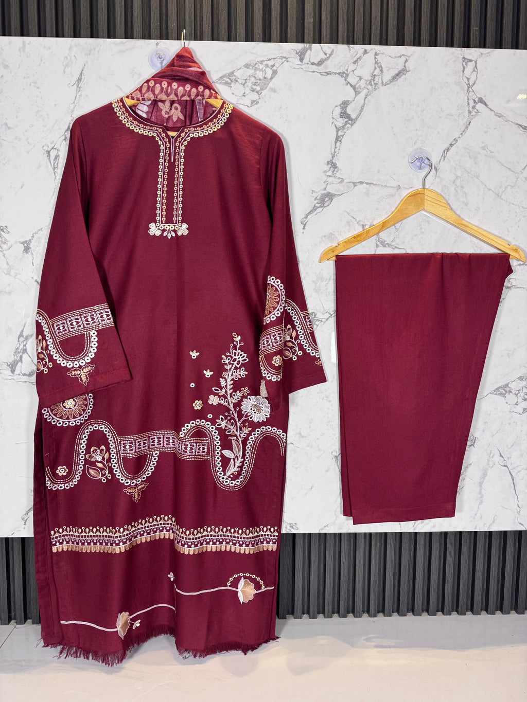 3 Piece Marina Embroidered Suit