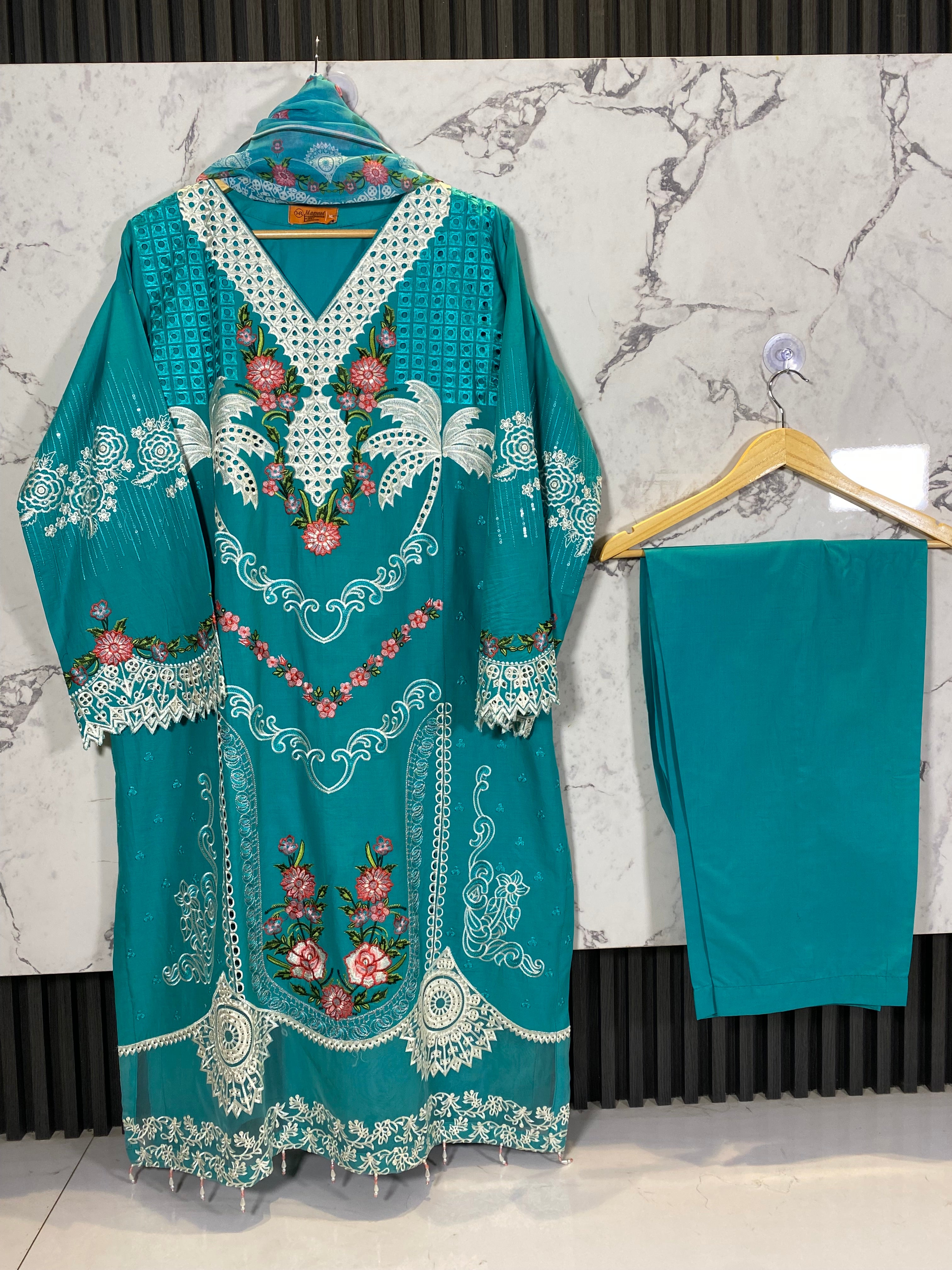 3 Piece - Embroidered Suit