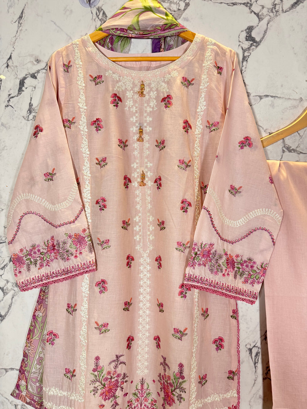 3 Piece Full Embroidered lawn Suit