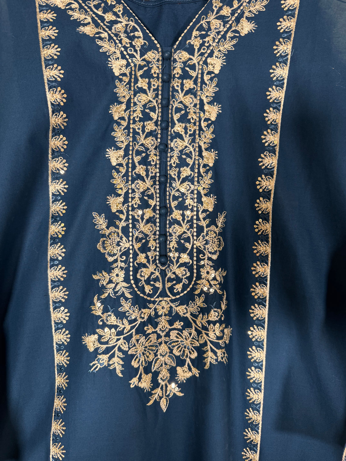 3 Piece Embroidered Winter Cotton Suit