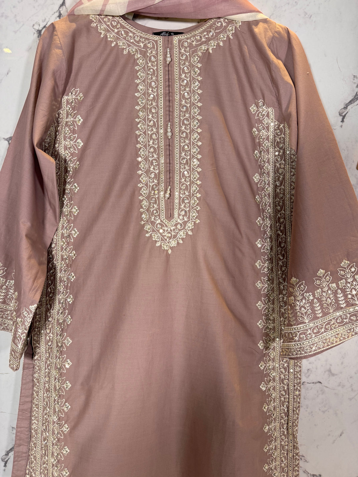 3 Piece Embroidered Winter Cotton Suit