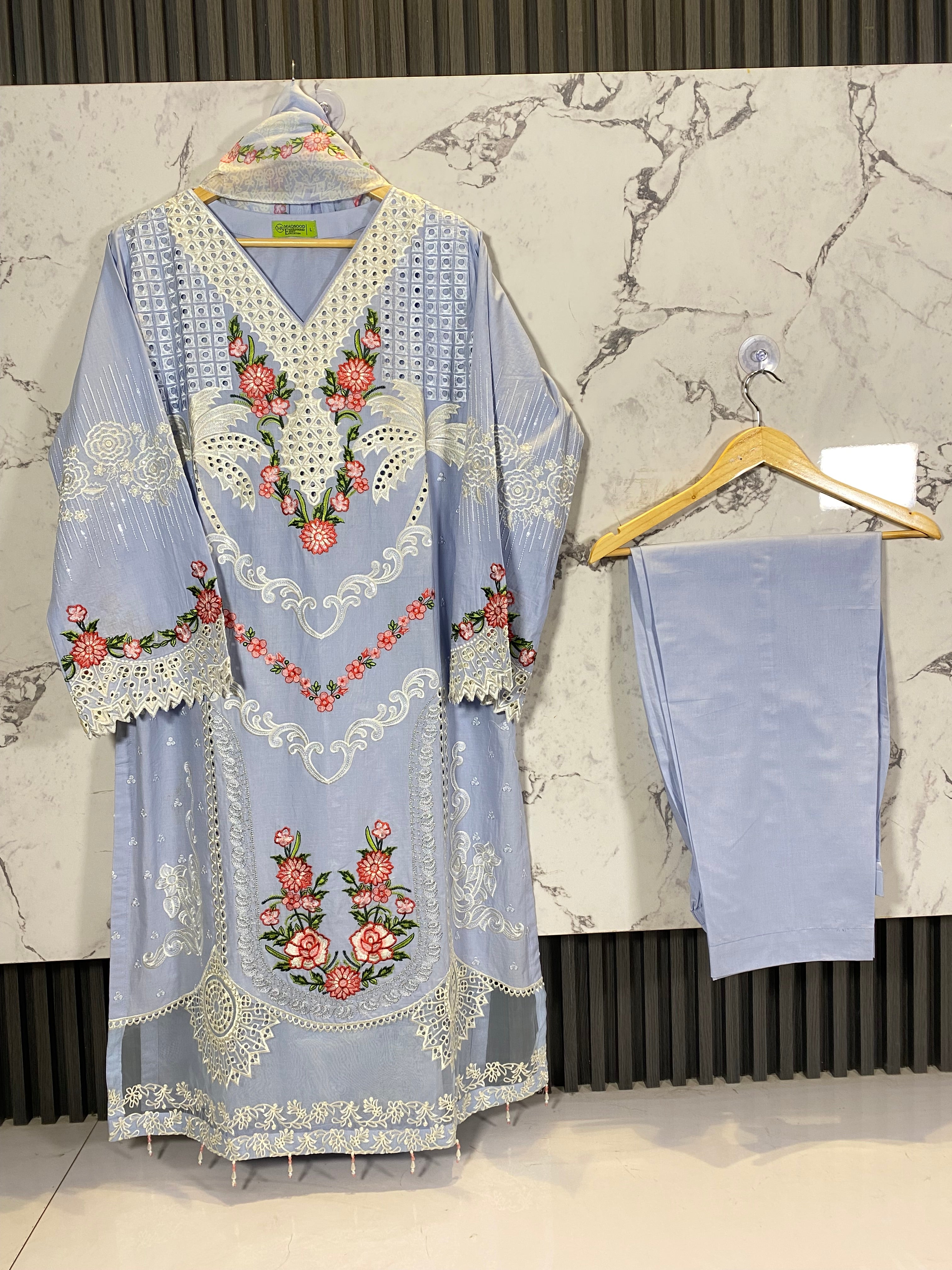 3 Piece - Embroidered Suit