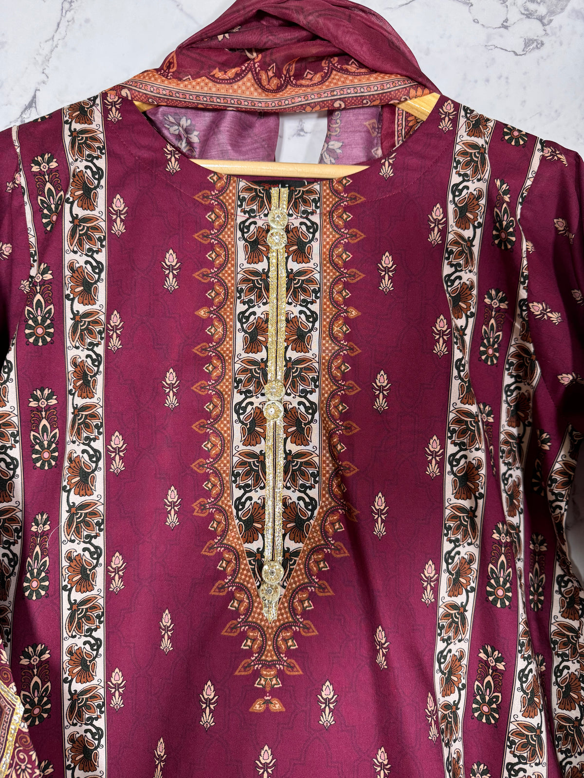 3 Piece Printed Winter Cotton Suit