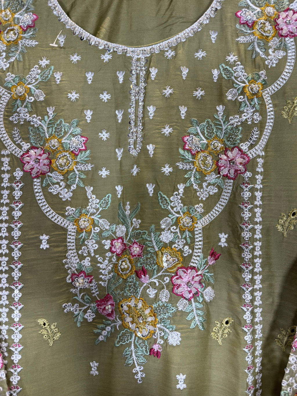3 Piece Viscous Full Embroidered Suit
