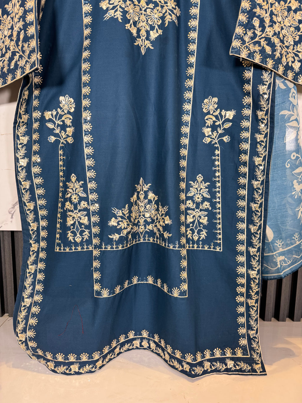3 Piece Embroidered Winter Cotton Suit