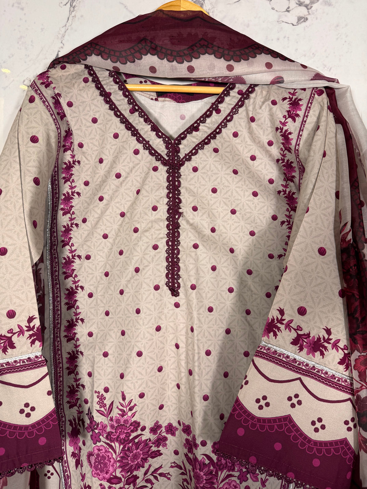 3 Piece Printed Winter Cotton Suit
