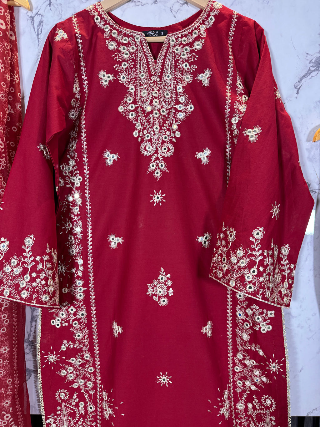3 Piece Embroidered Winter Cotton Suit