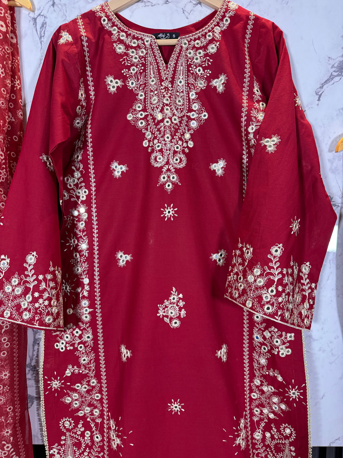 3 Piece Embroidered Winter Cotton Suit