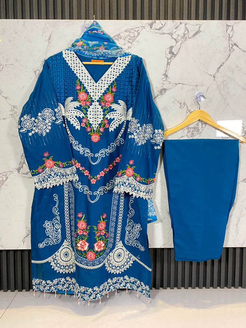 3 Piece - Embroidered Suit